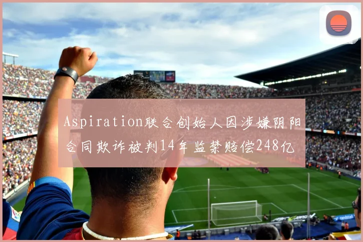 Aspiration联合创始人因涉嫌阴阳合同欺诈被判14年监禁赔偿248亿